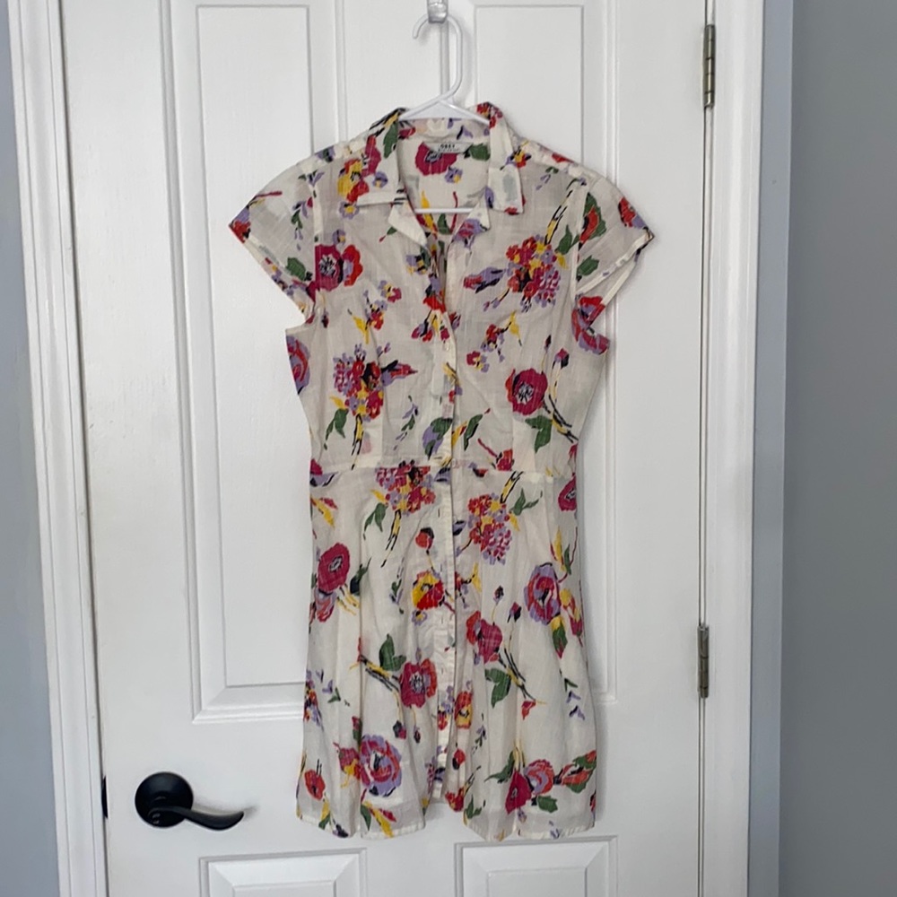 Obey button down Dress- size XS